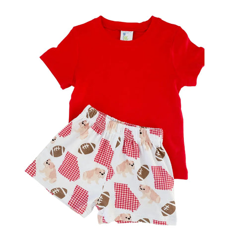 Football Boys Short Set - GA Dawgs