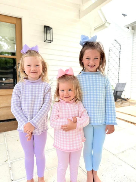 Purple Gingham Sweaters