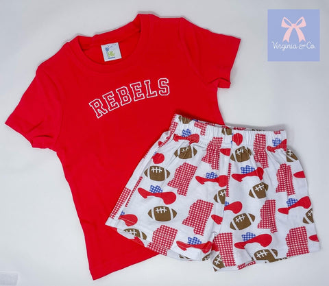 Football Boys Short Set - Rebs