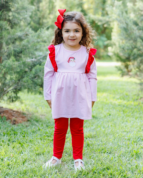 Ho Ho Ho Ruffle Pant Set Pink (Preorder)
