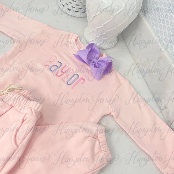Jogger Sets (Preorder) with Embroidery