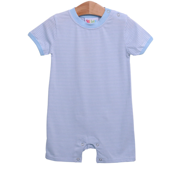 Striped Romper - Light Blue