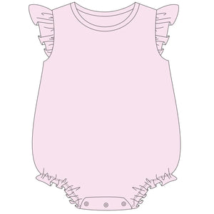 Solid Flutter Sleeve Bubbles - Light Pink